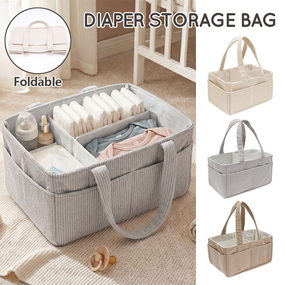 Baby Products Basket - Organizer Portatile per Pannolini, Cesto Portaoggetti