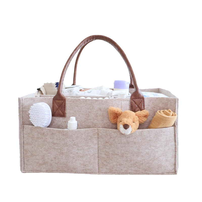 Baby Products Basket - Cesto portaoggetti in feltro per neonati,