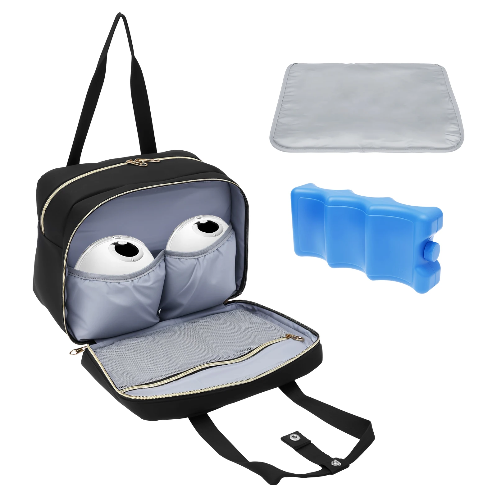 Baby Products Pack - Borsa portaoggetti per tiralatte con impacco