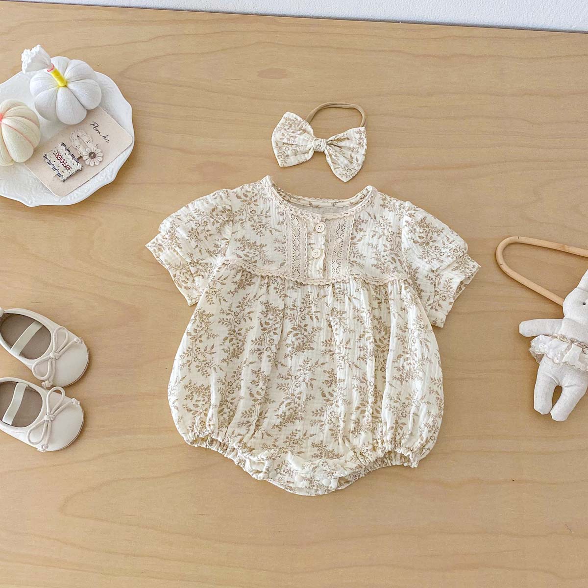 Baby Products Korean - Tuta Estiva Sottile in Tessuto Crepe