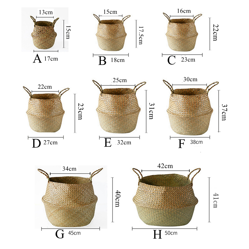Baby Products Basket - Zerolife Cestino in vimini alle alghe