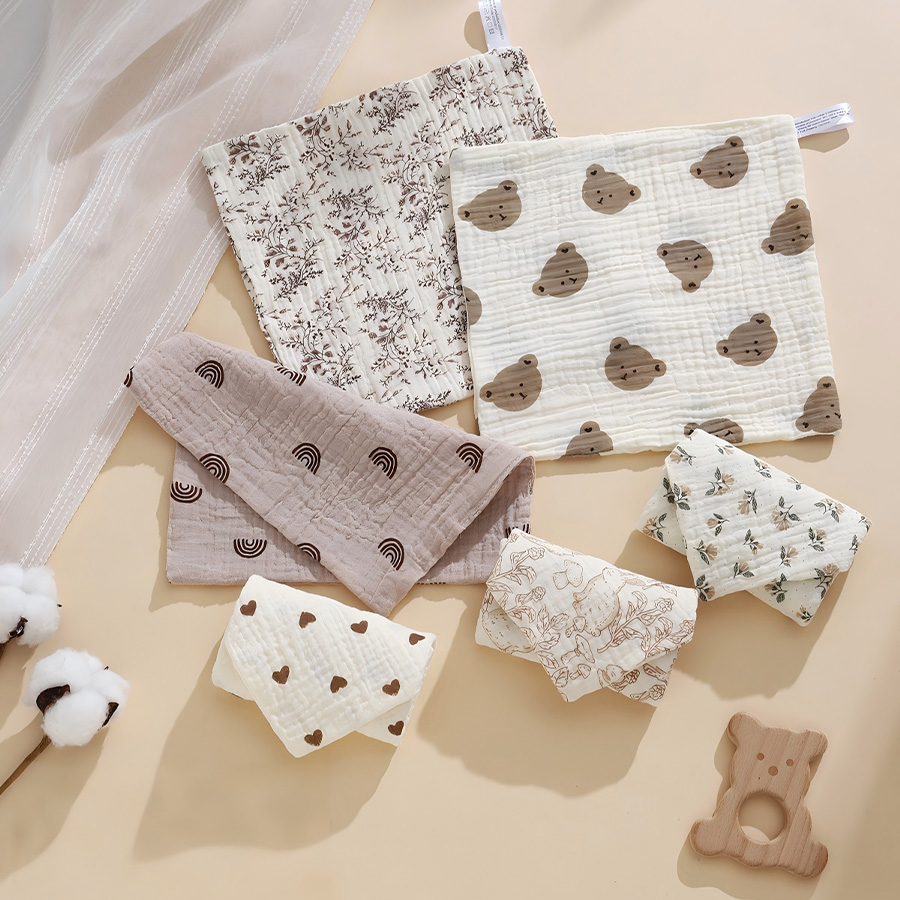 Baby Products For Face - 3/5 pezzi di asciugamani quadrati in