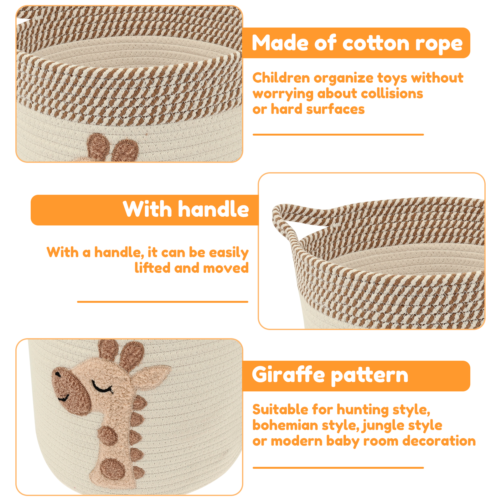 Cesto portaoggetti in corda di - Baby Products Basket recensione e prezzo